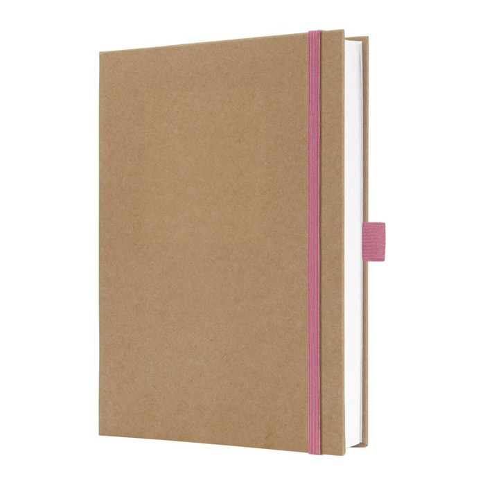 SIGEL Notizbuch Jolie® ca. DIN A5 blanko, braun, rosa Hardcover 192 Seiten, 1 St.