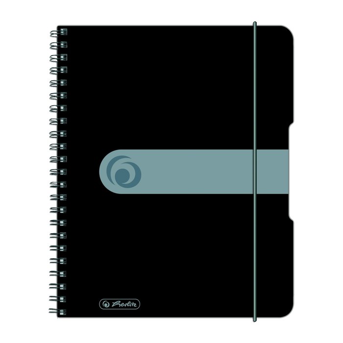 Herlitz Spiralblock "to go" PP-Cover A5 80 Bl. Schwarz