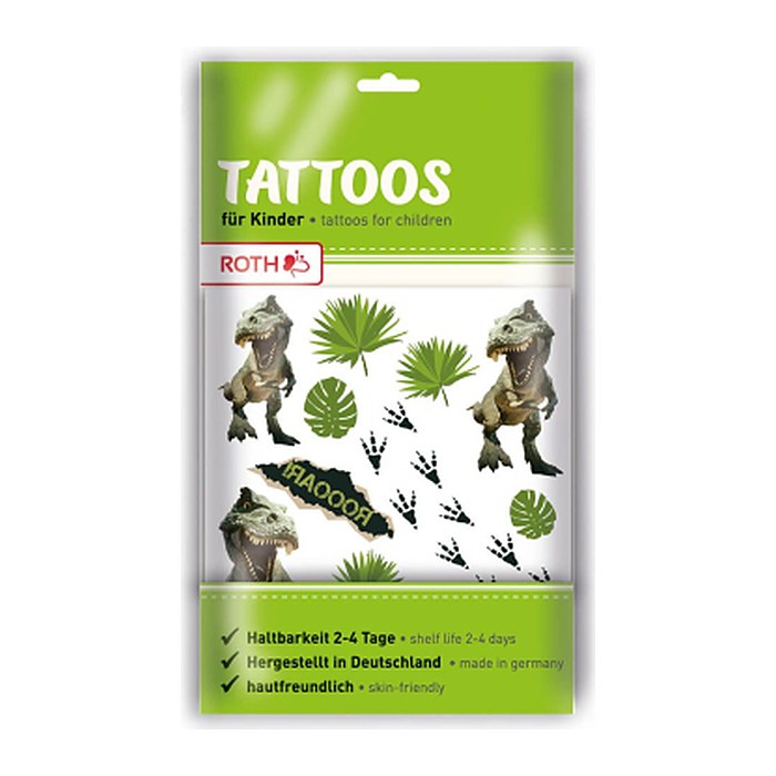 ROTH Klebetattoo Tyrannosaurus verschiedene Motive, 32 Etiketten