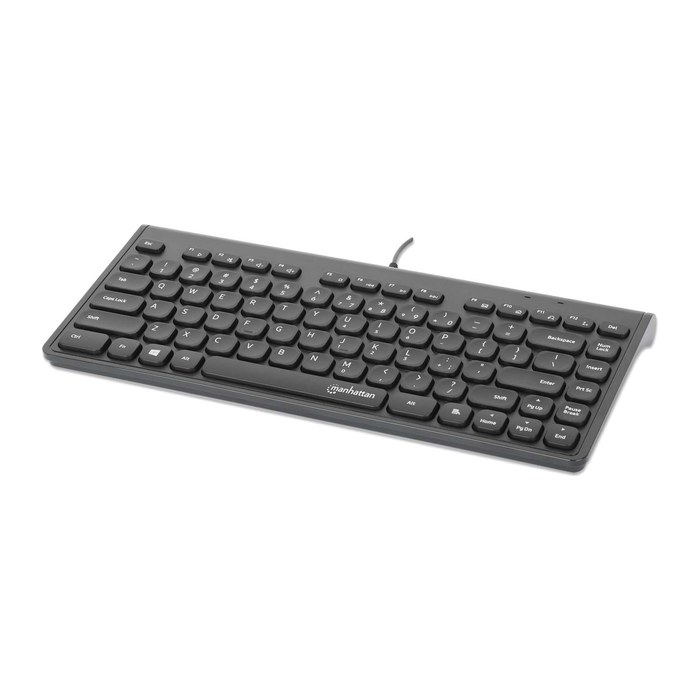 MANHATTAN Slim USB Mini-Tastatur 1.5m Kabel schwarz