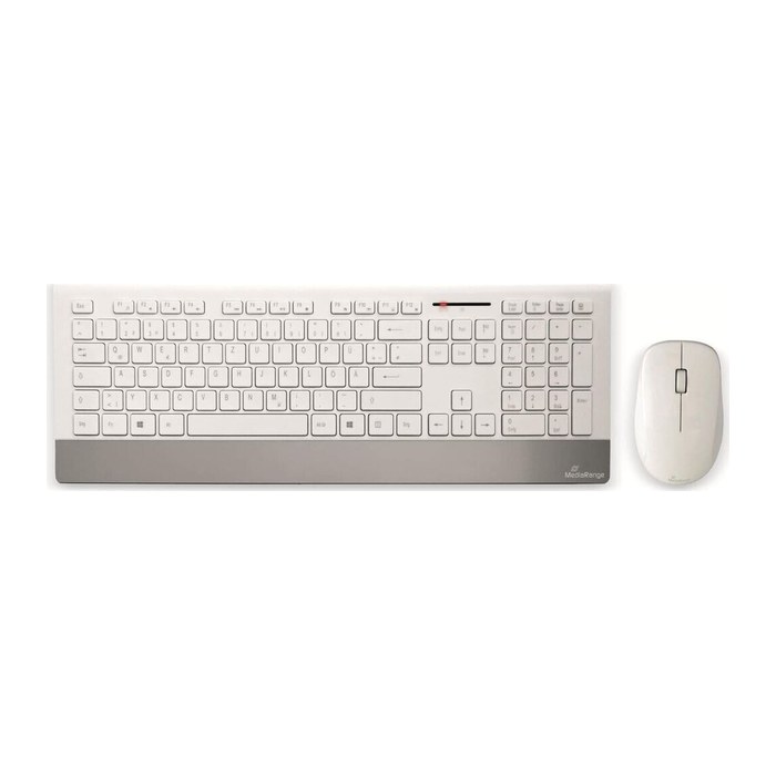 MediaRange MROS106 Tastatur-Maus-Set kabellos weiß