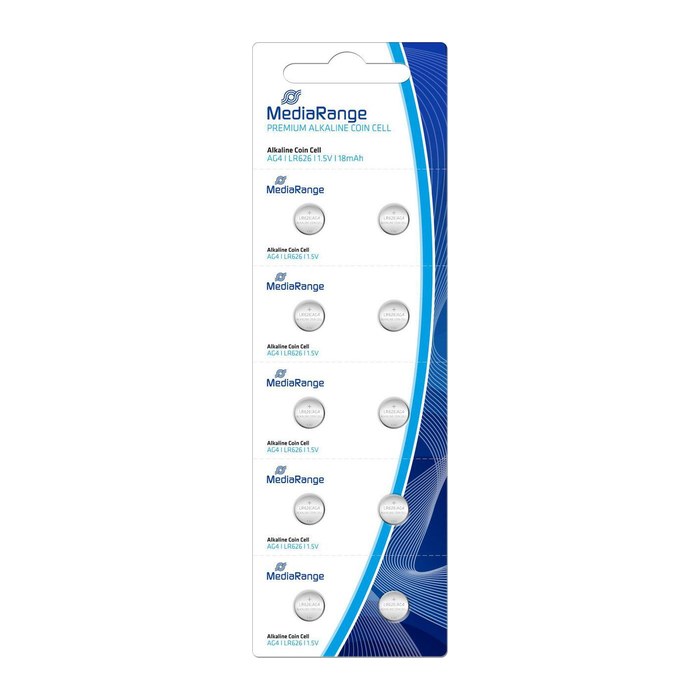 MediaRange Batterie Knopfzelle LR626 AG4 1,5V Alkaline 10St.