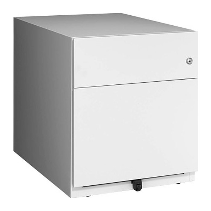 BISLEY Note Rollcontainer lichtgrau 2 Auszüge 42,0 x 56,5 x 49,5 cm