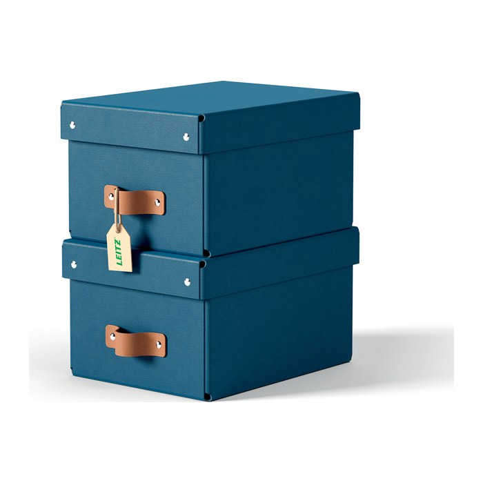 LEITZ Puro Aufbewahrungsboxen 7,0 l dunkelblau 20,0 x 28,0 x 15,0 cm, 2 St.