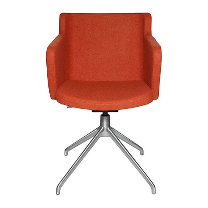 Topstar Besuchersessel SFH 1.0 orange edelstahl, Optik matt Stoff 58,0 x 66,0 x 87,0 - 90,0 cm, 1 St.