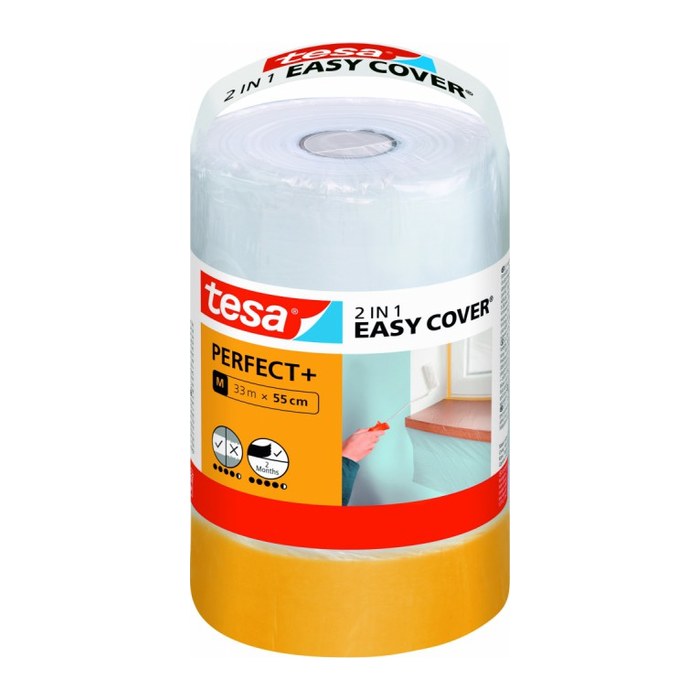 tesa EASY COVER® PERFECT+ M Abdeckfolie transparent 55,0 cm x 33,0 m 1 Rolle