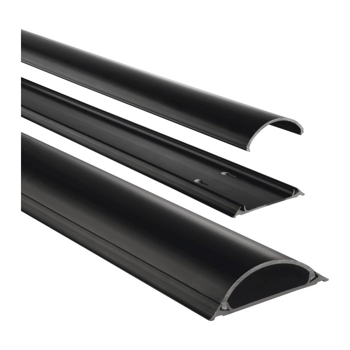 hama halbrund PVC Kabelkanal 100,0 cm schwarz