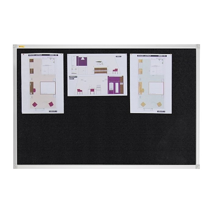FRANKEN Pinnwand X-tra!Line 60,0 x 45,0 cm Textil schwarz