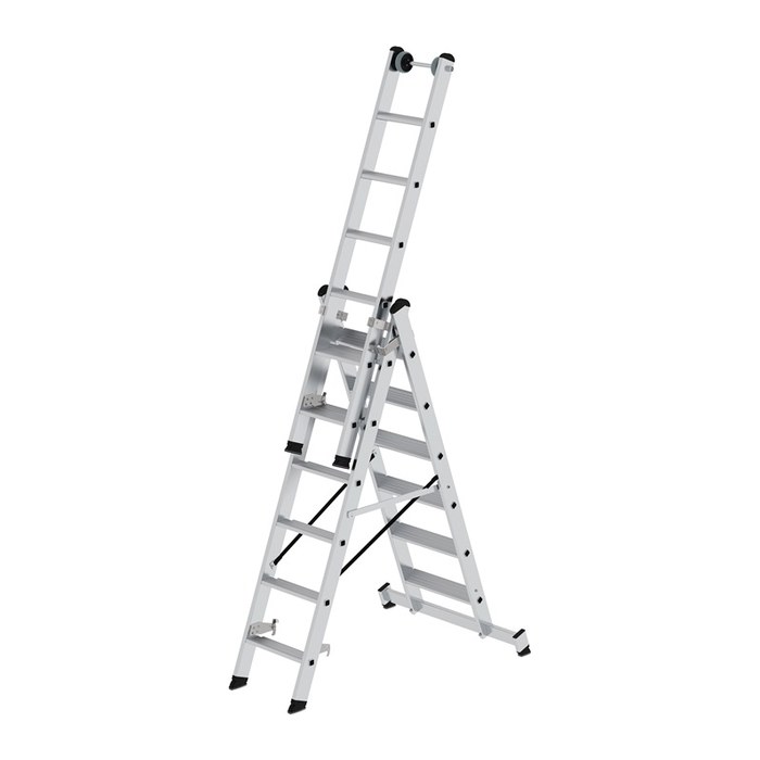 MUNK Vielzweckleiter silber 3x 6 Stufen