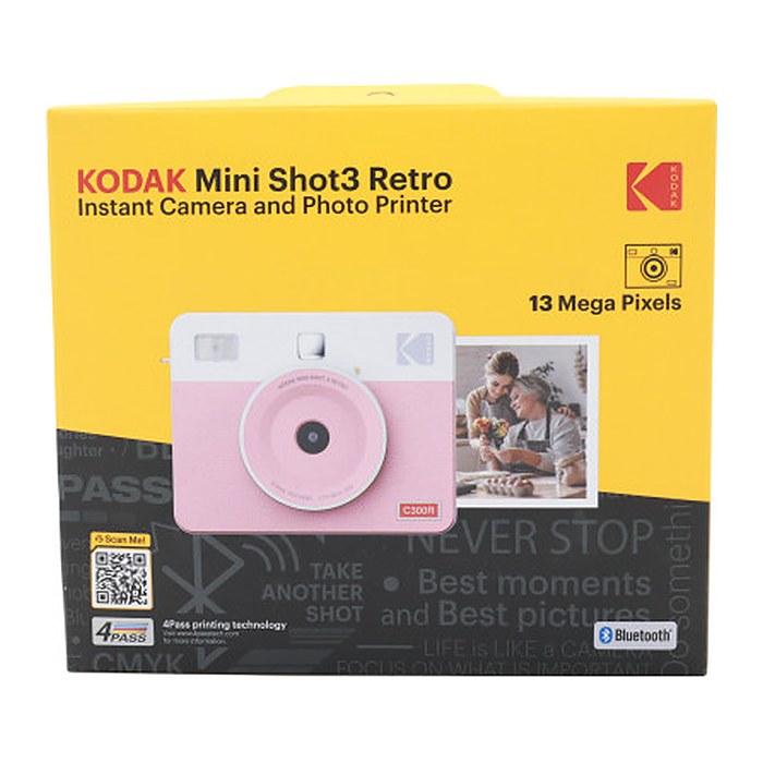 Kodak Mini Shot3 Retro 2in1 Camera & Printer Pink retail