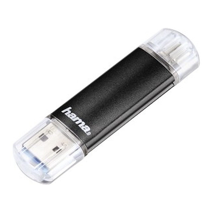 hama USB-Stick Laeta Twin schwarz 32 GB, 1 St.
