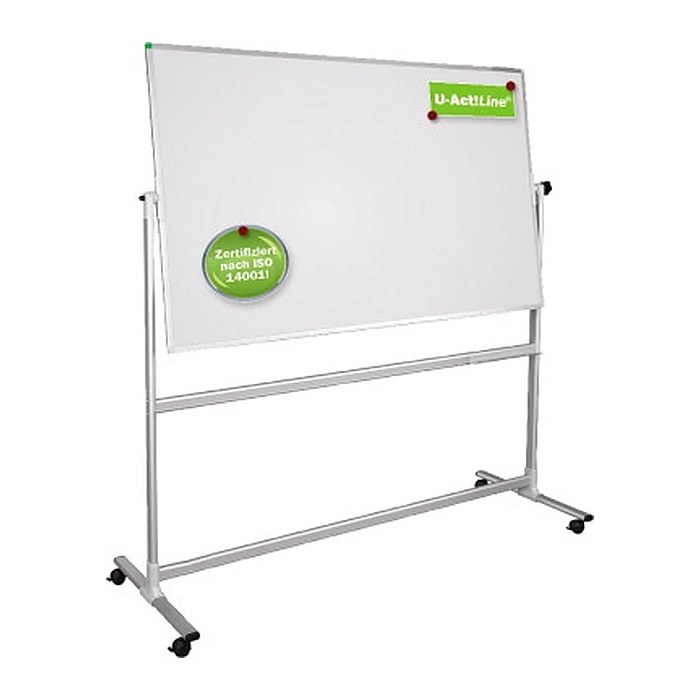 FRANKEN mobiles Whiteboard U-Act! Line® 200,0 x 100,0 cm weiß emaillierter Stahl
