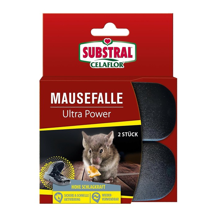 SUBSTRAL® Celaflor® Mausefallen Ultra Power schwarz, 2 St.