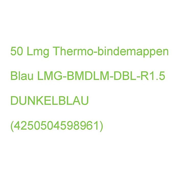 LMG Thermo-Bindemappen blau Lederkarton für 5 - 15 Blatt, 50 St.