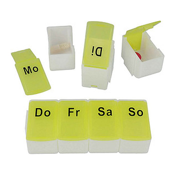 FIRST AID ONLY® Tablettenbox gelb, weiß, 1 St.