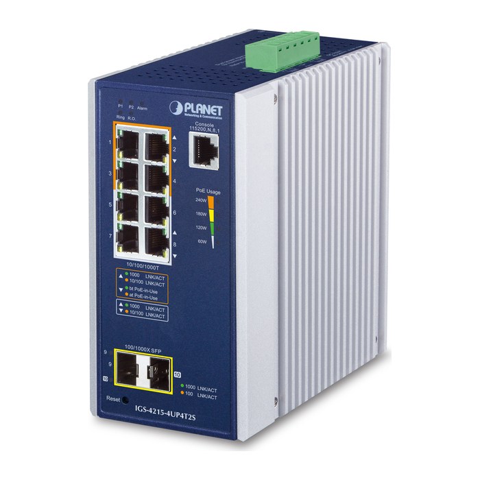 PLANET Industrial 4-Port Managed Switch IGS-4215-4UP4T2S