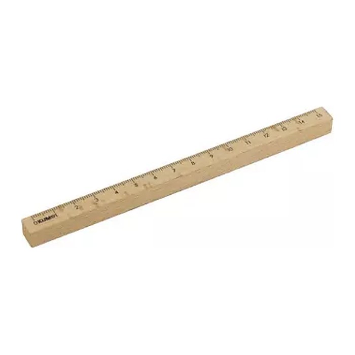 KUM Lineal square 15,0 cm, natur