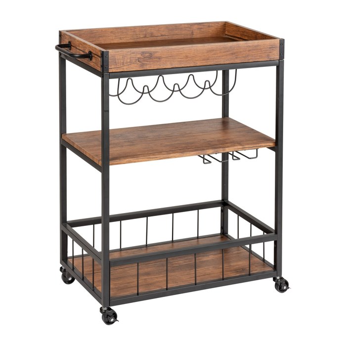 WENKO Etagenwagen Rustico braun 80,0 x 40,0 x 89,5 cm
