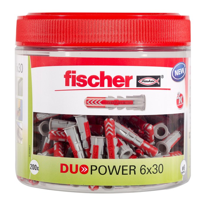 fischer DuoPower 6x30 Dose 2K 535981 Universaldübel Ø 6 mm x 30 mm, 200 St.