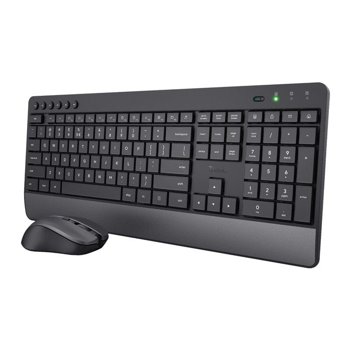 Trust Trezo Wireless Comfort Tastatur-Maus-Set kabellos schwarz
