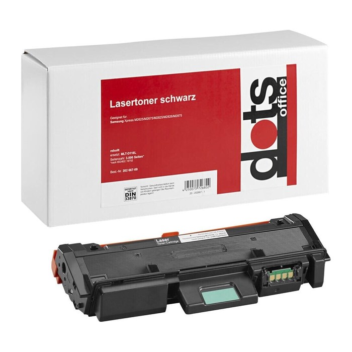 dots schwarz Toner kompatibel zu SAMSUNG MLT-D116L (SU828A)