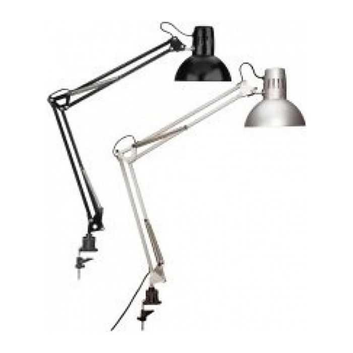 MAUL MAULstudy Schreibtischlampe silber mit Tischklemme