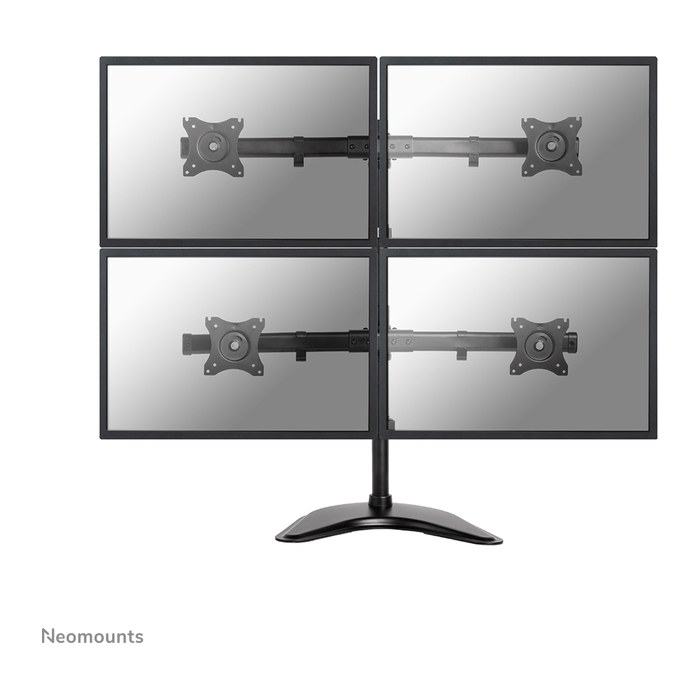 Neomounts Monitor-Halterung NM-D335D4 schwarz für 4 Monitore, Tischständer