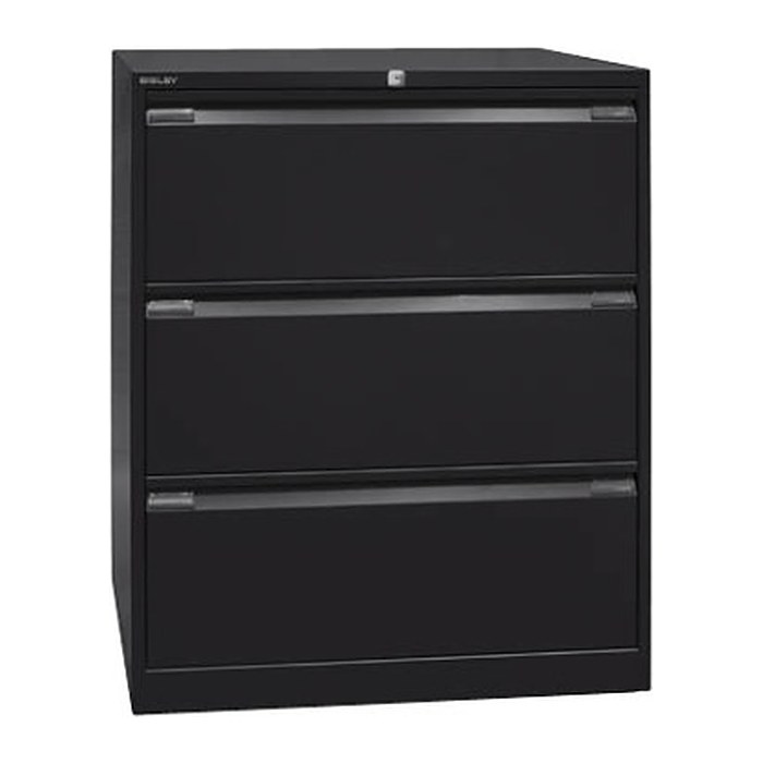 BISLEY Hängeregistraturschrank schwarz 3 Schubladen 80,0 x 62,2 x 101,6 cm, 1 St.