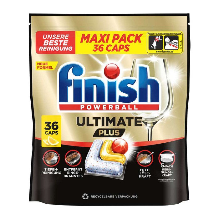 finish POWERBALL ULTIMATE PLUS CITRUS Spülmaschinentabs, 36 St.