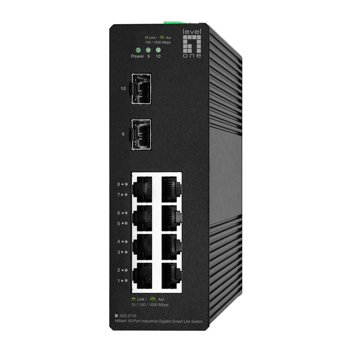 LevelOne Industr.Switch 8xGE/2xSFP/IP30 Hilbert SL managed