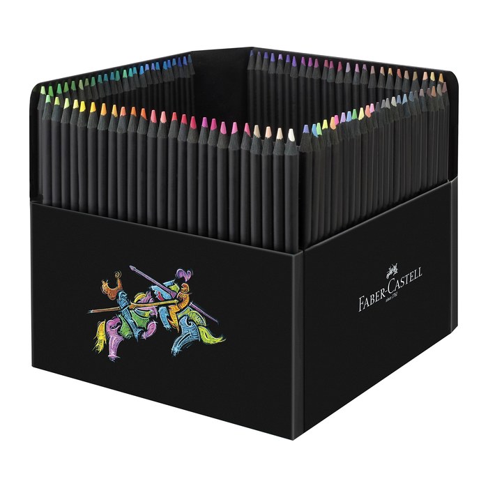 FABER-CASTELL Black Edition Buntstifte farbsortiert, 100 St.