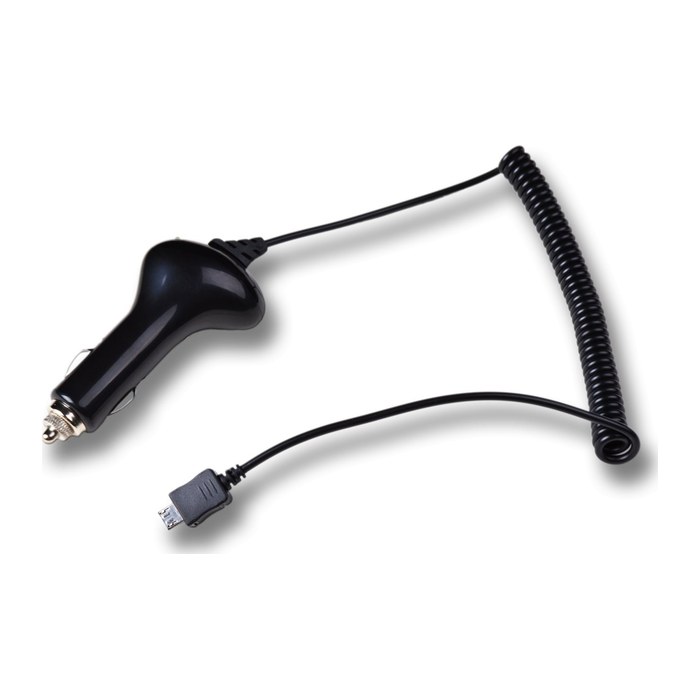 2GO KFZ-Ladegerät 5W Micro-USB Spiralkabel CE certified sw