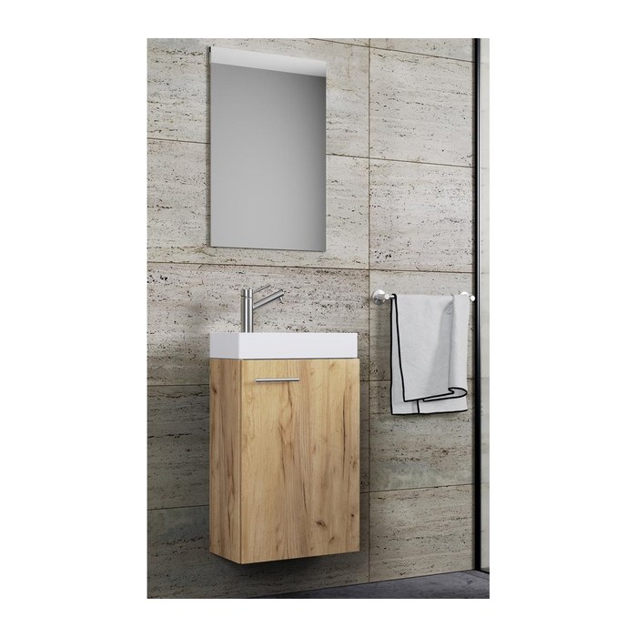VCM my bath Badmöbel-Set 3-teilig Slito 916949 honig-eiche 41,0 x 22,0 x 130,0 cm