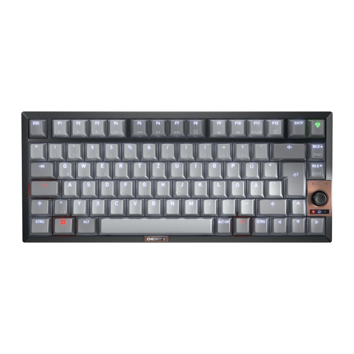 CHERRY KW300 MX Wireless Tastatur DE MX rot TKL 75% sw
