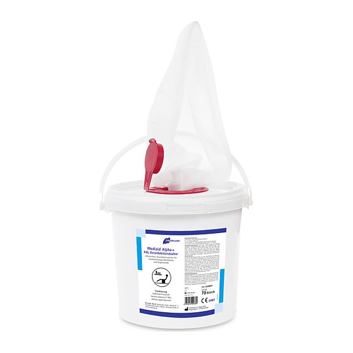 Meditrade® Desinfektionstücher Medizid Alpha+ XXL Tücher 1-lagig weiß, 70 Tücher