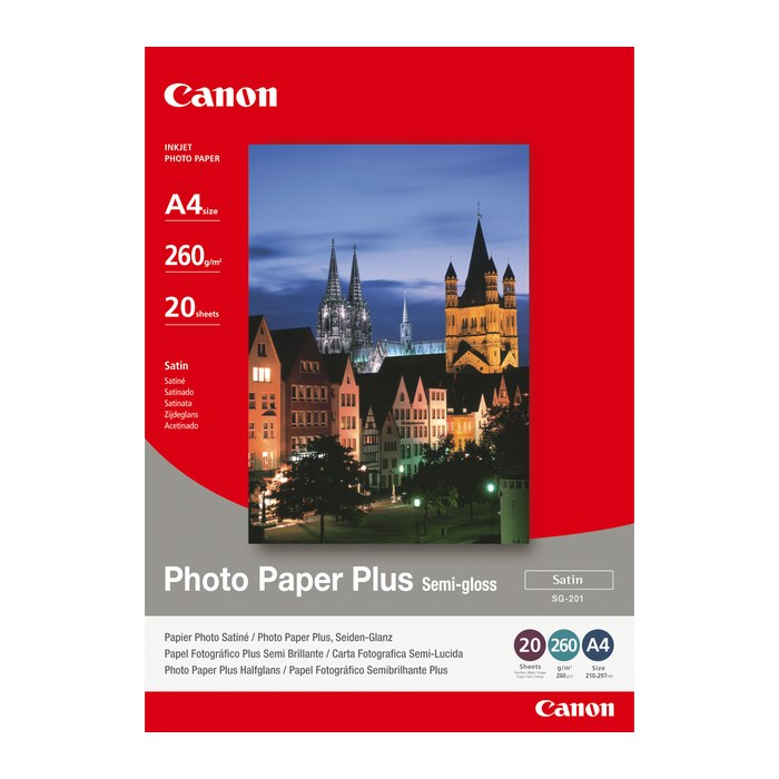 Canon Fotopapier SG-201 DIN A4 satiniert 260 g/qm 20 Blatt