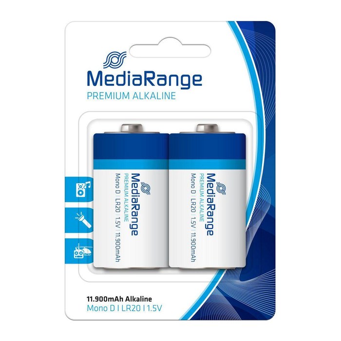 MediaRange Batterie Premium Mono D/LR20 1,5V 2Stk.