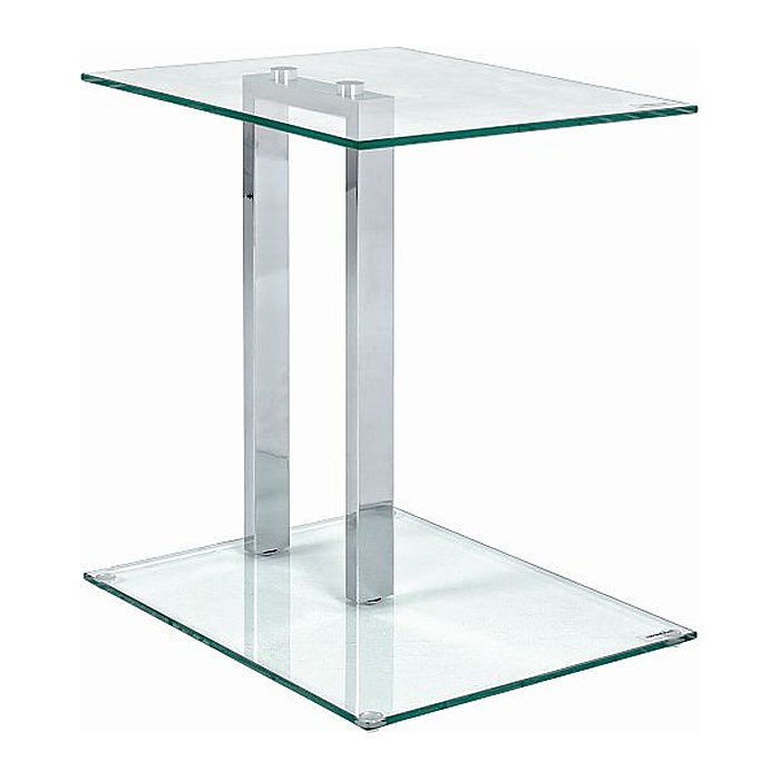 HAKU Möbel Beistelltisch rechteckig Glas transparent 45,0 x 35,0 x 50,0 cm, 1 St.