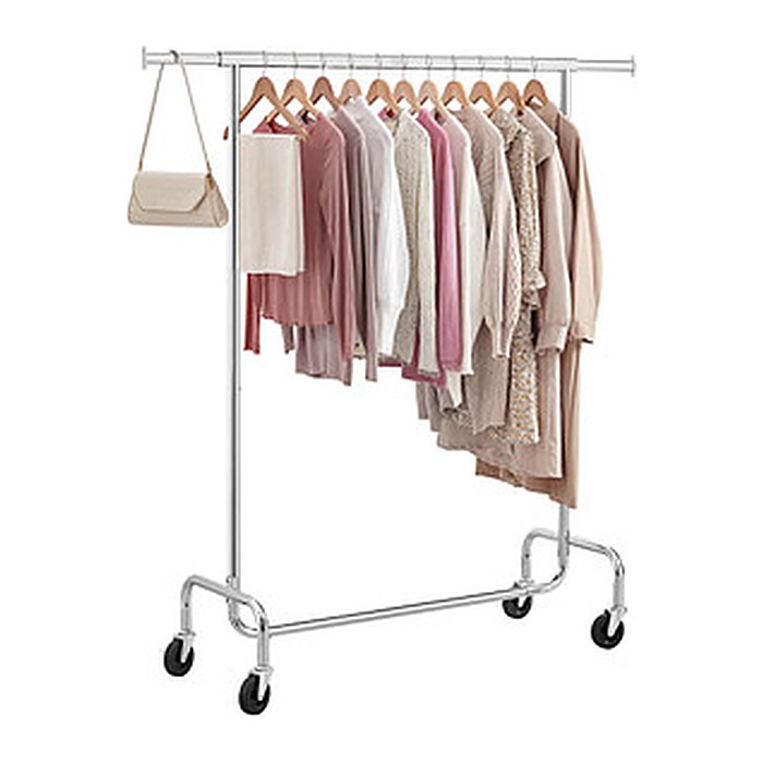 SONGMICS Rollgarderobe HSR11SV1 silber Metall 110,0 - 150,0 x 160,0 cm, 1 St.