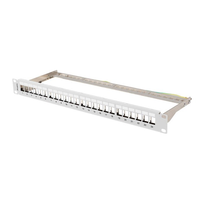 LANBERG 19" Patchpanel Blank 1U 24-Port FTP für Keystone gr