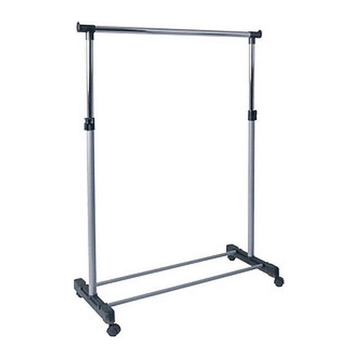 HAKU Möbel Rollgarderobe 44731 schwarz Metall 90,0 x 95,0-170,0 cm, 1 St.