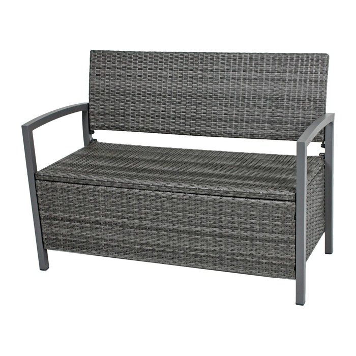 Garden Pleasure Gartenbank Ferrara 970303 dunkelgrau Kunststoff 117,0 cm