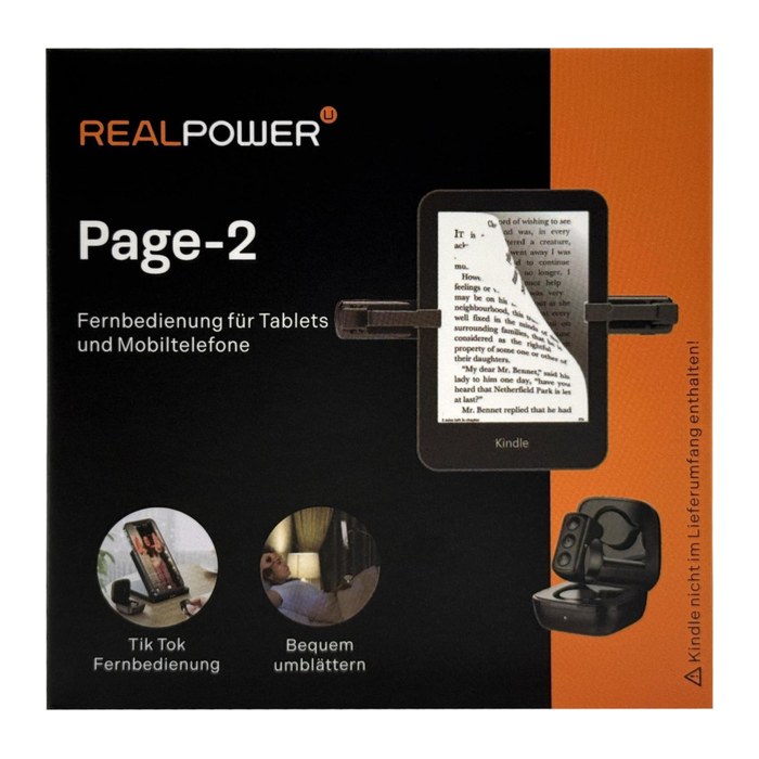 REALPOWER Page-2,2 Fernbedienungen um beim Kindle umzublätte