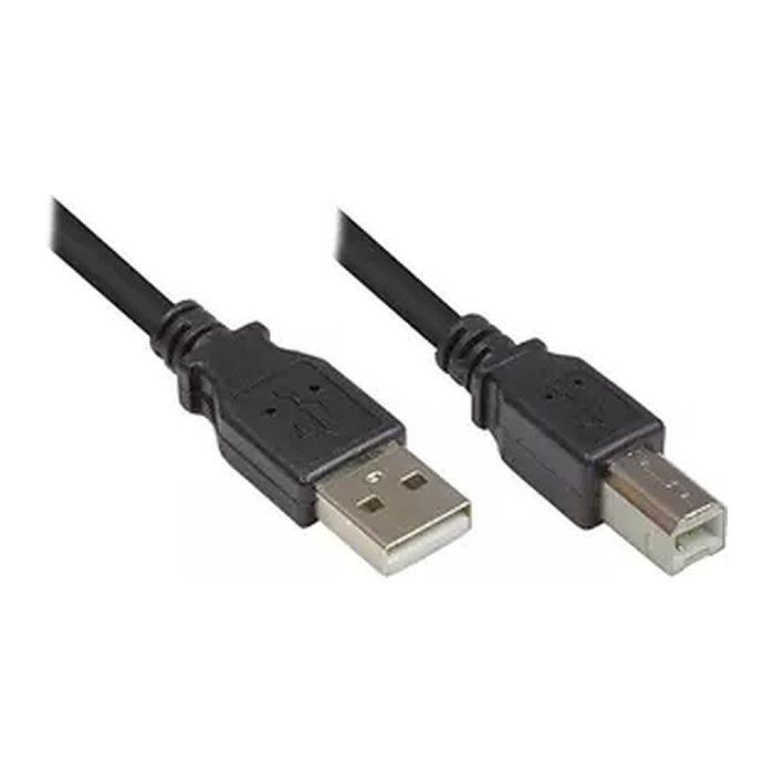 Good Connections USB2.0 Kabel A-B schw. 0,5m