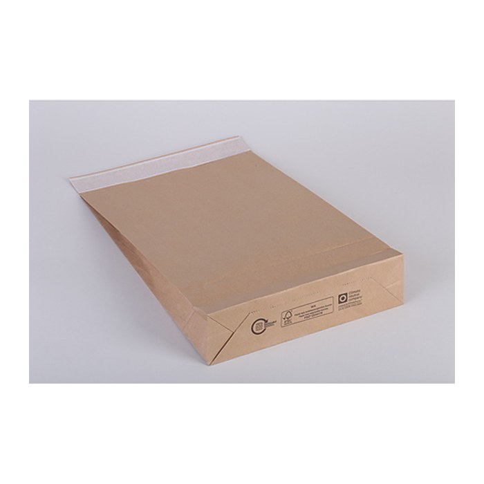 flexiPAK Faltentaschen classic Fixverschluss ca. DIN D4 ohne Fenster braun mit 5,0 cm Falte, 300 St.