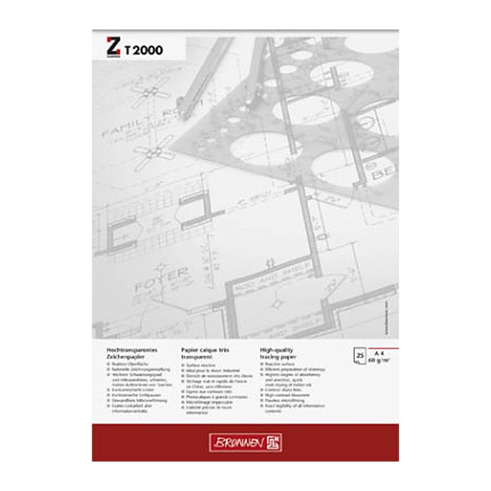 BRUNNEN Transparentpapier 60 g/qm, 25 Blatt