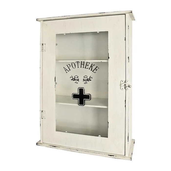 HAKU Möbel Vitrine weiß 2 Fachböden