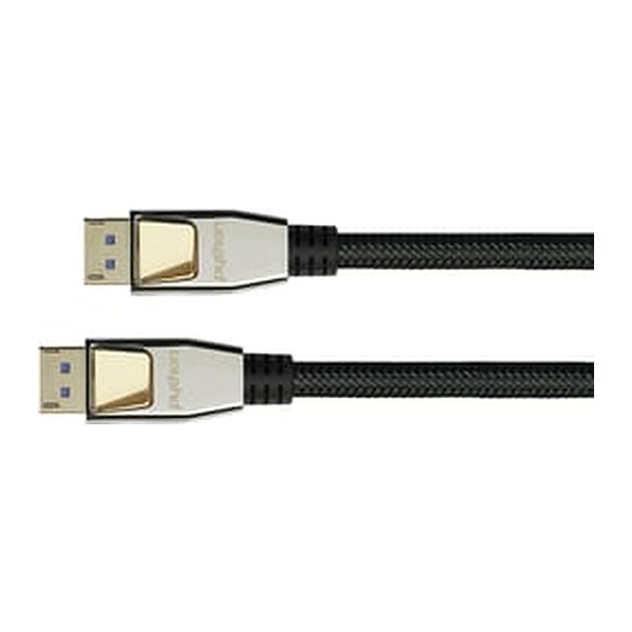 Python DisplayPort 2.0 Kabel Nylongeflecht schwarz 1m