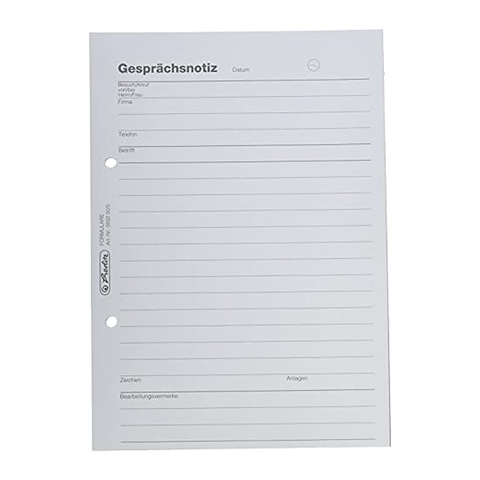 herlitz Gesprächsnotiz Formularbuch, 1 St.