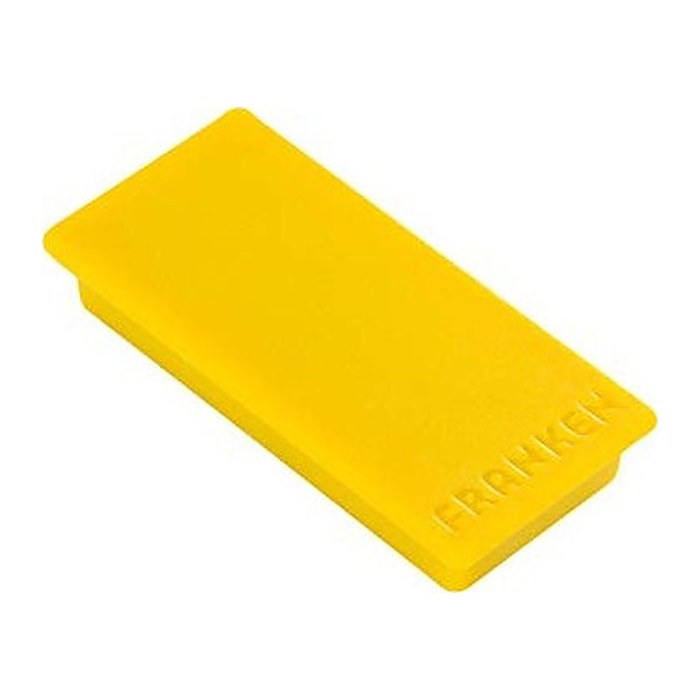 FRANKEN Haftmagnet Magnet gelb, Kunststoff 2,3 x 5,0 cm, 10 St.